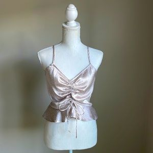 Japna satin crop top slinky satin like material.